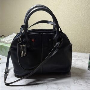 Elegant Blue Leather Handbag